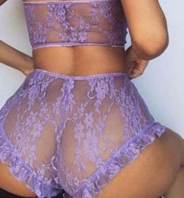 Slim lace bandeau set (Option: Purple-M)